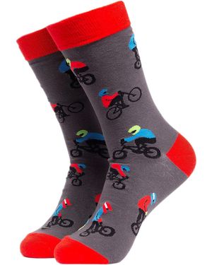Soctopus Sports Themed Novelty Socks - Red