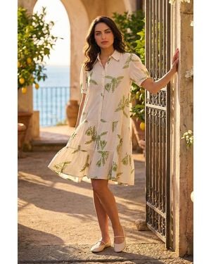 D.u.s.k Embroidered Tunic Dress - Natural