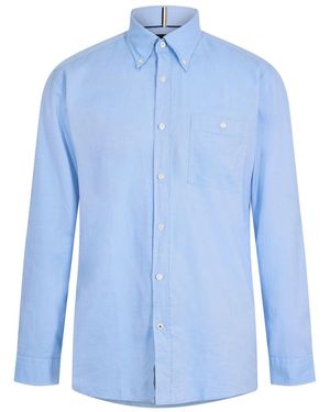 BOSS Oxford Button Down Collar Long Sleeve Shirt - Blue
