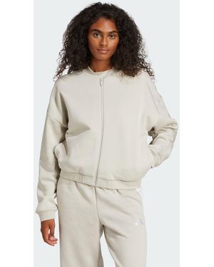 adidas Essentials Contemporary Logo Bomber Jacket - Natural