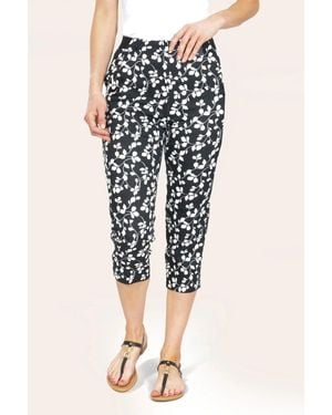 Secret Label Mia Slim Floral Crop Trousers - Black