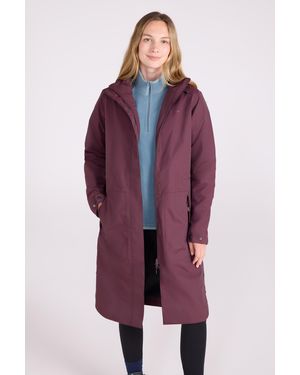 Mountain Warehouse 'Hannah' Mac Jacket Waterproof Breathable Stylish Hooded Coat Polyamide - Purple