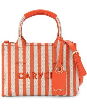 Carvela Kurt Geiger Canvas Lidia Micro Tote Bag - Red