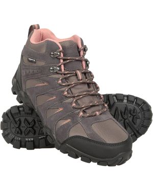 Mountain Warehouse 'Belfour' Waterproof Boots With Rubber Outsole Walking Shoes Leather - Brown