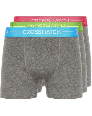 Crosshatch 3 Pack Of Astral Boxers - Grey