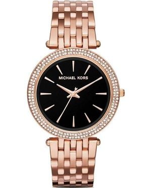 Michael Kors Darci Pave Rose Gold-tone Watch - Pink