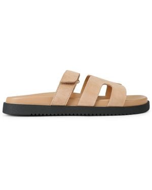 Steve Madden Suede Missile 295 Sandals - Brown