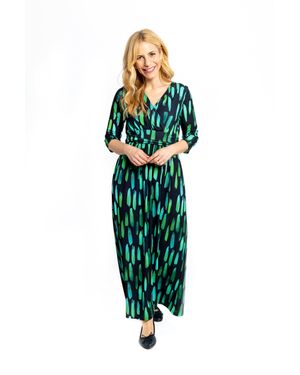 Chapter London Sonia Verfstreek Jurk - Groen