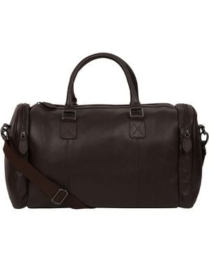 Cultured London Ocean' Leather Holdall - Black