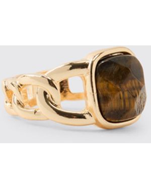 BoohooMAN Gem Pendant Ring - White