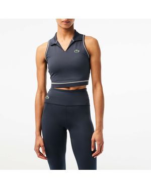 Lacoste Sport Polo Style Sports Bra - Blue