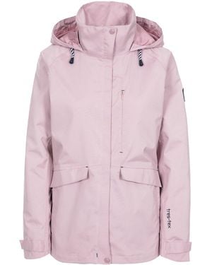 Trespass Ladies Voyage Waterproof Long-Sleeved Jacket - Pink