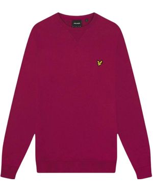 Lyle & Scott Brand Logo Rich Sweatshirt Cotton - Purple