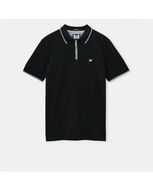 Weekend Offender Monti Zip Polo Shirt - Black