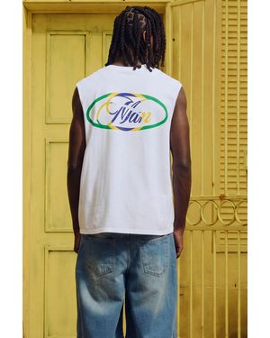 BoohooMAN Oversized Boxy Script Brazil Tank - White