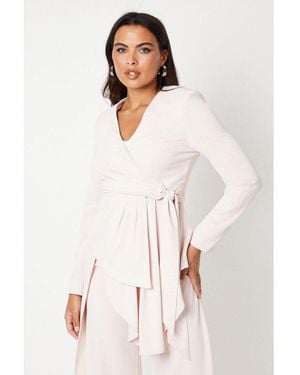 Coast Drape Lightweight Crepe Jacket - White