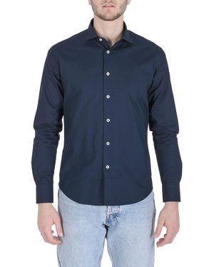 Versace 19.69 Abbigliamento Sportivo 19V69 Shirt Slim Fit Alexander Cotton - Blue