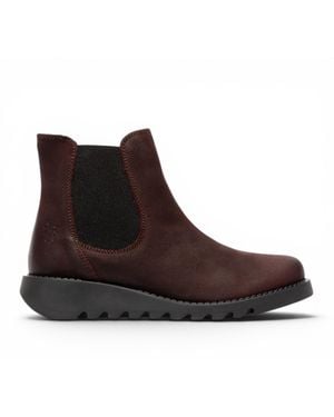 Fly London Chelsea Suede Leather Ankle Boots - Brown