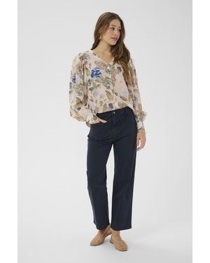 Cream Casual Broek Crberta Casual Broek Regular Fit - Blauw