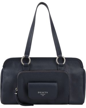 Dents Haworth Leather Shoulder Bag - Blue