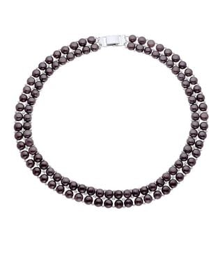 Ateliers Saint Germain Necklace 2 Rows Of Real Freshwater Pearls 4 Mm - Metallic