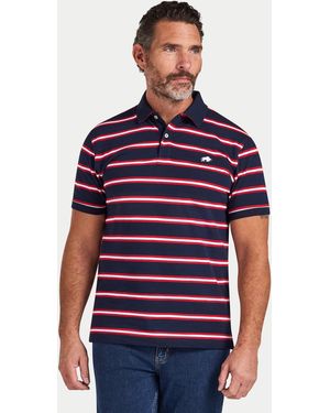 Raging Bull Triple Stripe Pique Polo Cotton - Red