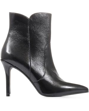 Jones Bootmaker Cadence Heeled Leather Ankle Boots - Black