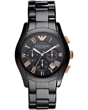 Emporio Armani Keramiek Chronograaf Herenhorloge Ar1410 - Zwart