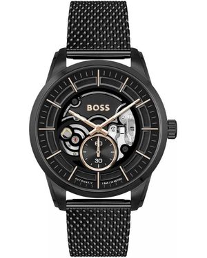 BOSS Zwarte Rvs Dress Watch
