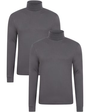 Mountain Warehouse 'Meribel' Thermal Top Breathable Winter Base Layer - Grey