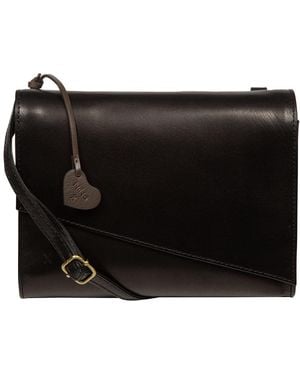 NiNa Amora 'Natalina' Leather Cross Body Bag - Black