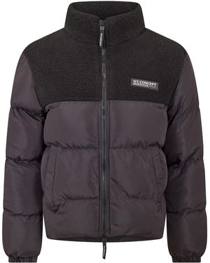 NY Concept Aspen Zipped Pocket Puffer Jacket - Black