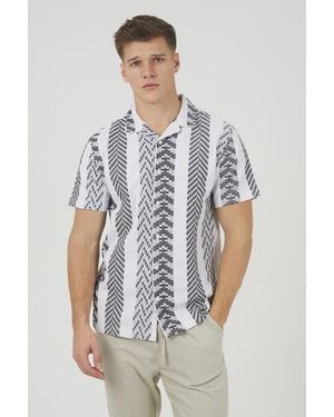 Brave Soul Revere Collar Shirt - White