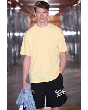 Grimelange Oversized Printed Crew Neck T-Shirt - Black