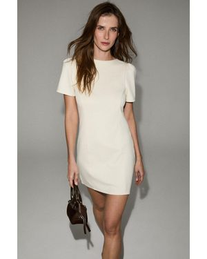 Grimelange Slim Fit Crew Neck Mini Dress - Natural