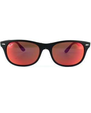Ray-Ban Rectangle Mirror Sunglasses - Red