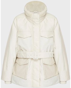 GANT Putty Blocked Down Short Parka - Natural
