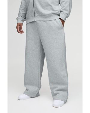 BoohooMAN Plus Straight Leg Basic Joggers - Grey