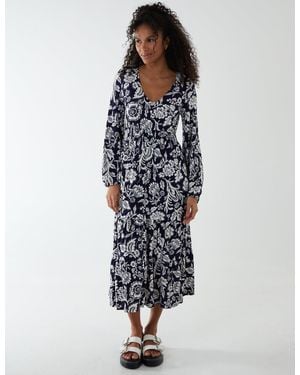 Blue Vanilla Corset Front Swing Dress - Blue