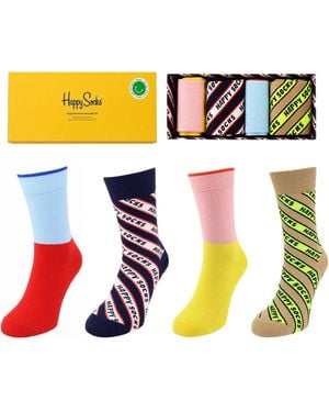 Happy Socks 4-Pack Premium Gift Set Cotton - Yellow