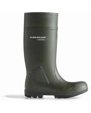 Dunlop D460933 Purofort Pro Non-Safety Boots Plain Rubber Wellingtons - Green