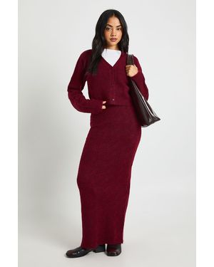 Boohoo Textured Knit Boxy Oversized Jumper, Knitted Maxi Skirt 2 Piece Set