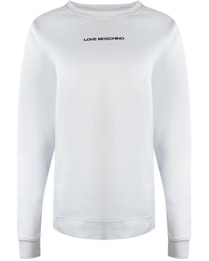 Moschino Love Logo Sweatshirt Cotton - White