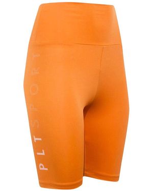 PrettyLittleThing Lycra Fitness Cycling Shorts - Orange