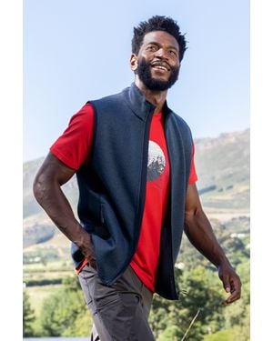 Mountain Warehouse 'Treston' Fleece Gilet Full Zip Thermal Breathable Jacket - Red