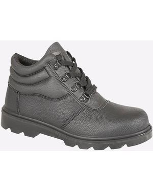 Grafters Cruz Leather Safety Boots - Grey