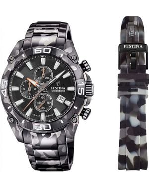 Festina F20710-1 Chrono Bike Watch And Strap Gift Set - Black