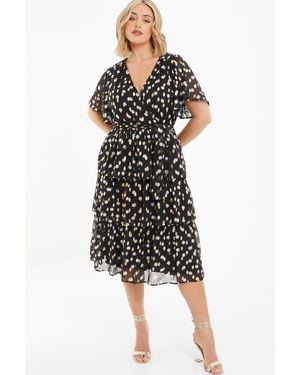 Quiz heart wrap dress hot sale