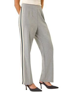 Roman Petite Side Stripe Ponte Trouser - Grey
