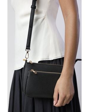 Where's That From Elani Small Double Zip Cross Body Bag - Black